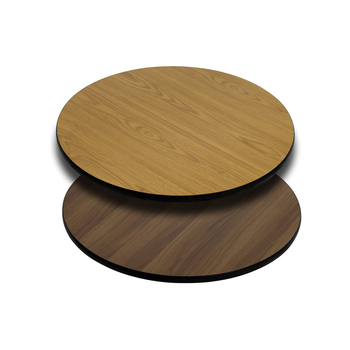 Natural/Walnut |#| 24" Round Table Top with Natural or Walnut Reversible Laminate Top