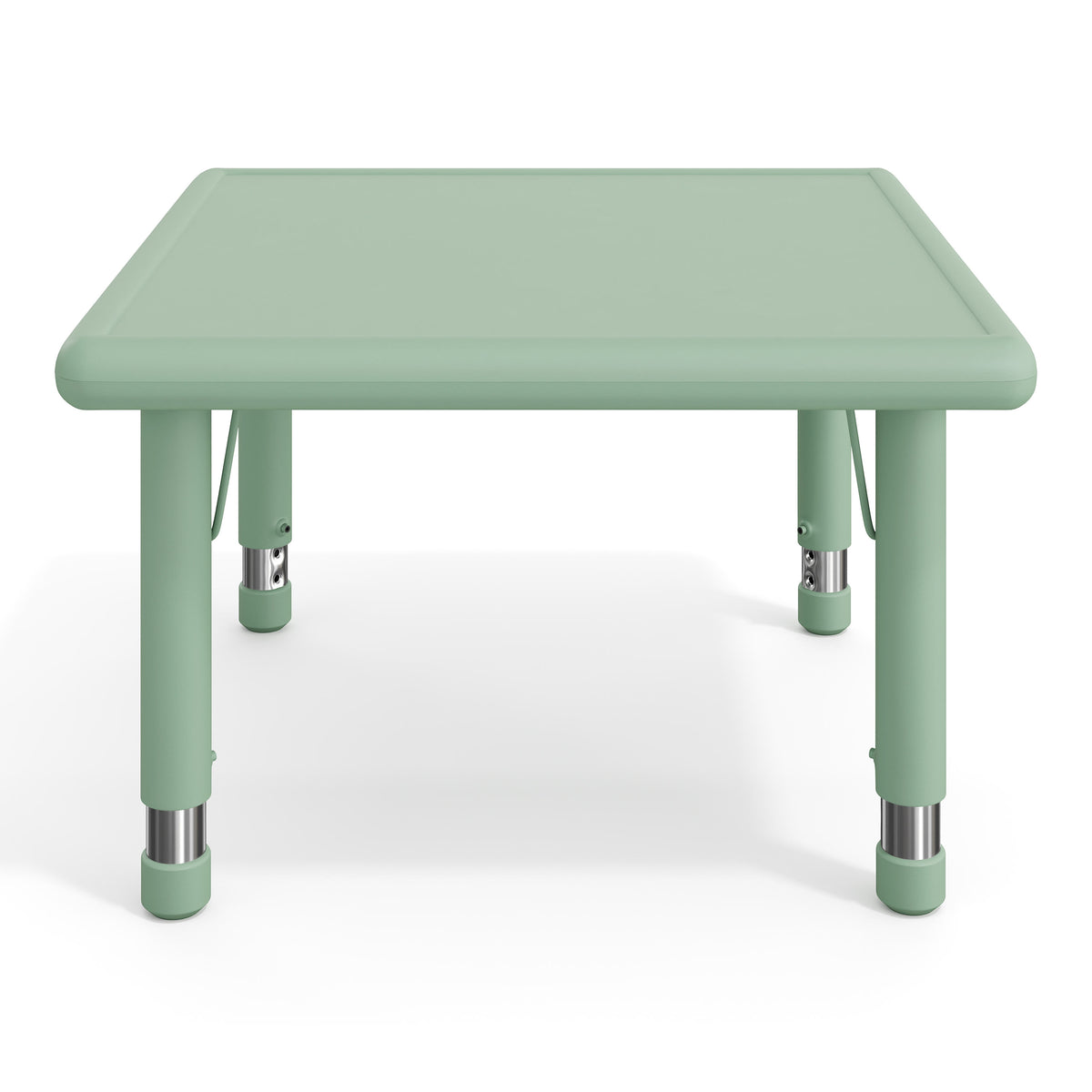 Sage |#| Commercial Plastic Adjustable Height Classroom Activity Table-Sage, 24" SQ