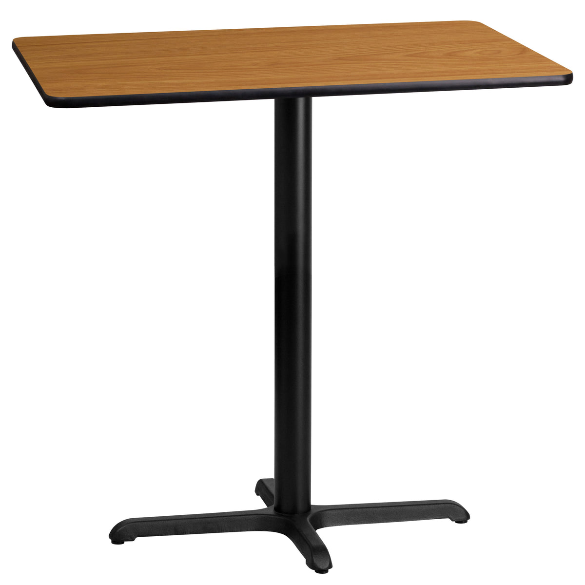 Natural |#| 24" x 42" Laminate Table Top with 23.5" x 29.5" Bar Height Table Base