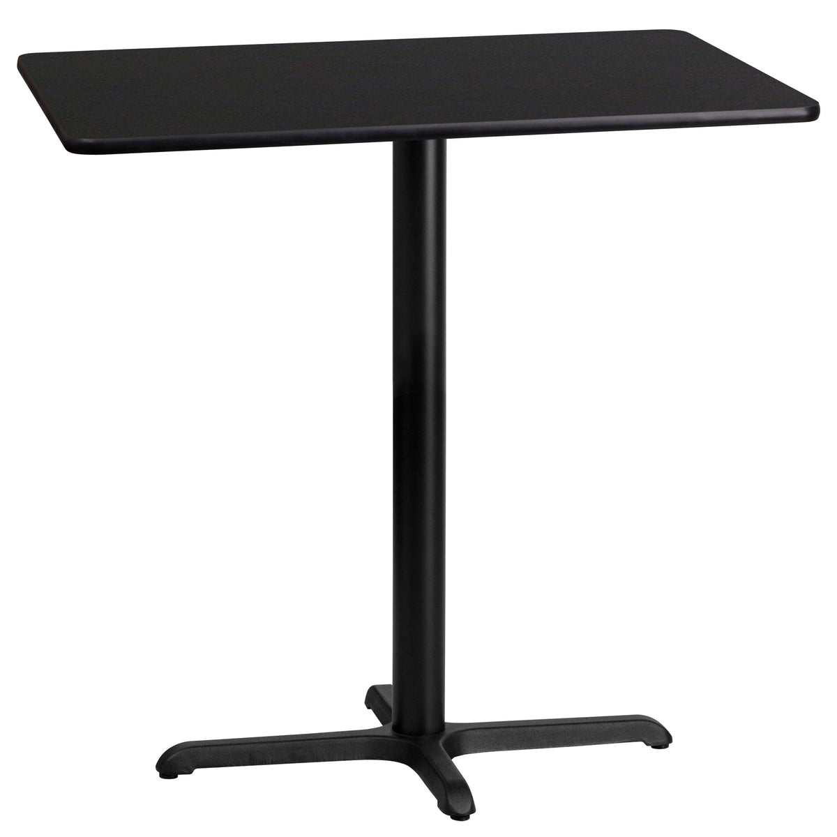Black |#| 24" x 42" Rectangular Laminate Table Top & 23.5"x 29.5" Bar Height Table Base