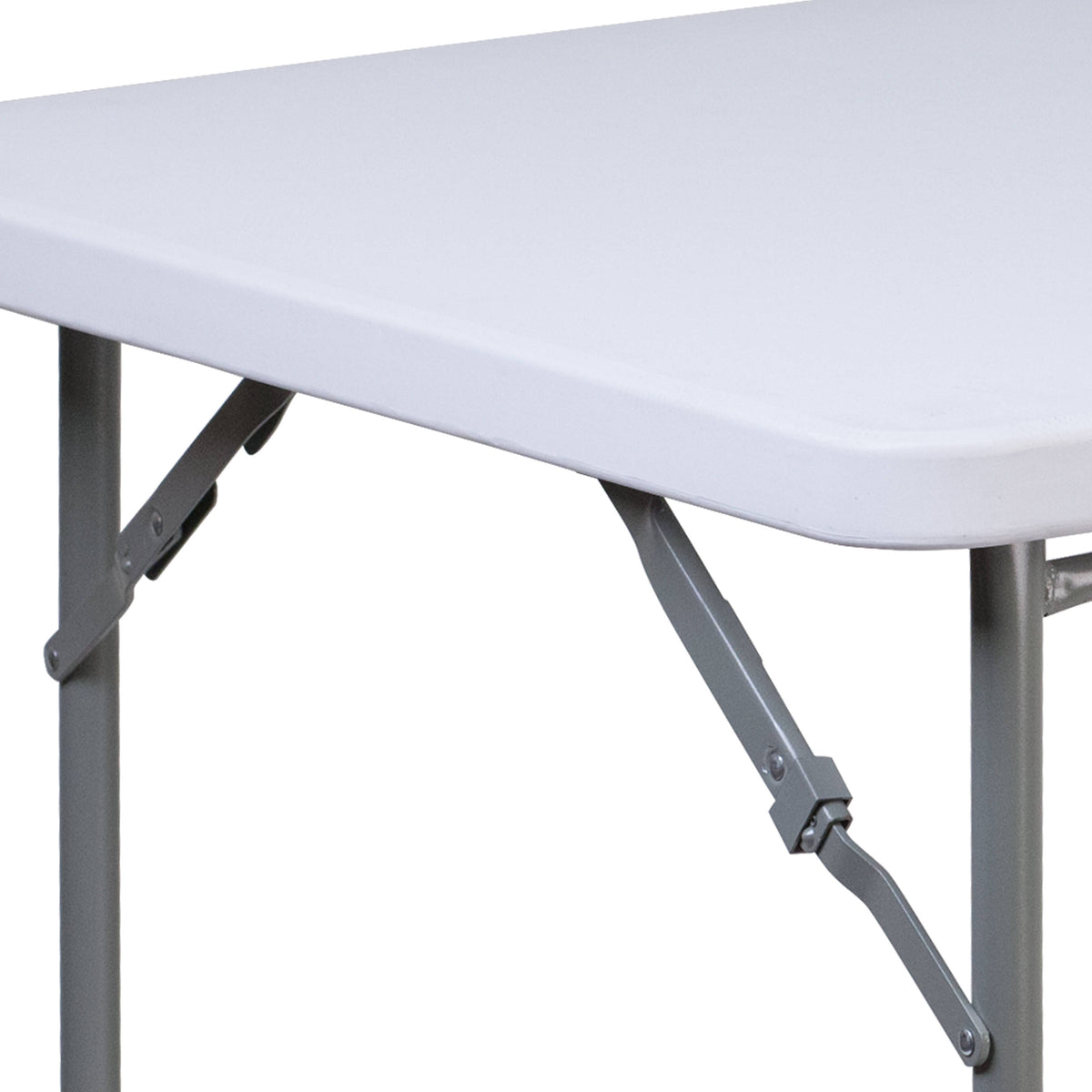 2.81-Foot Square Granite White Plastic Folding Table - Card Table/Game Table
