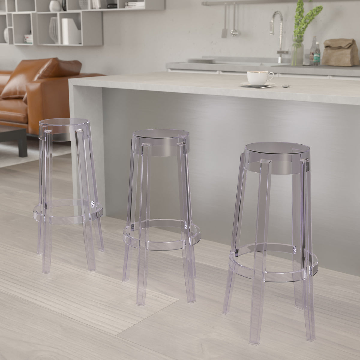 29.75" High Transparent Barstool - Restaurant & Bar Furniture