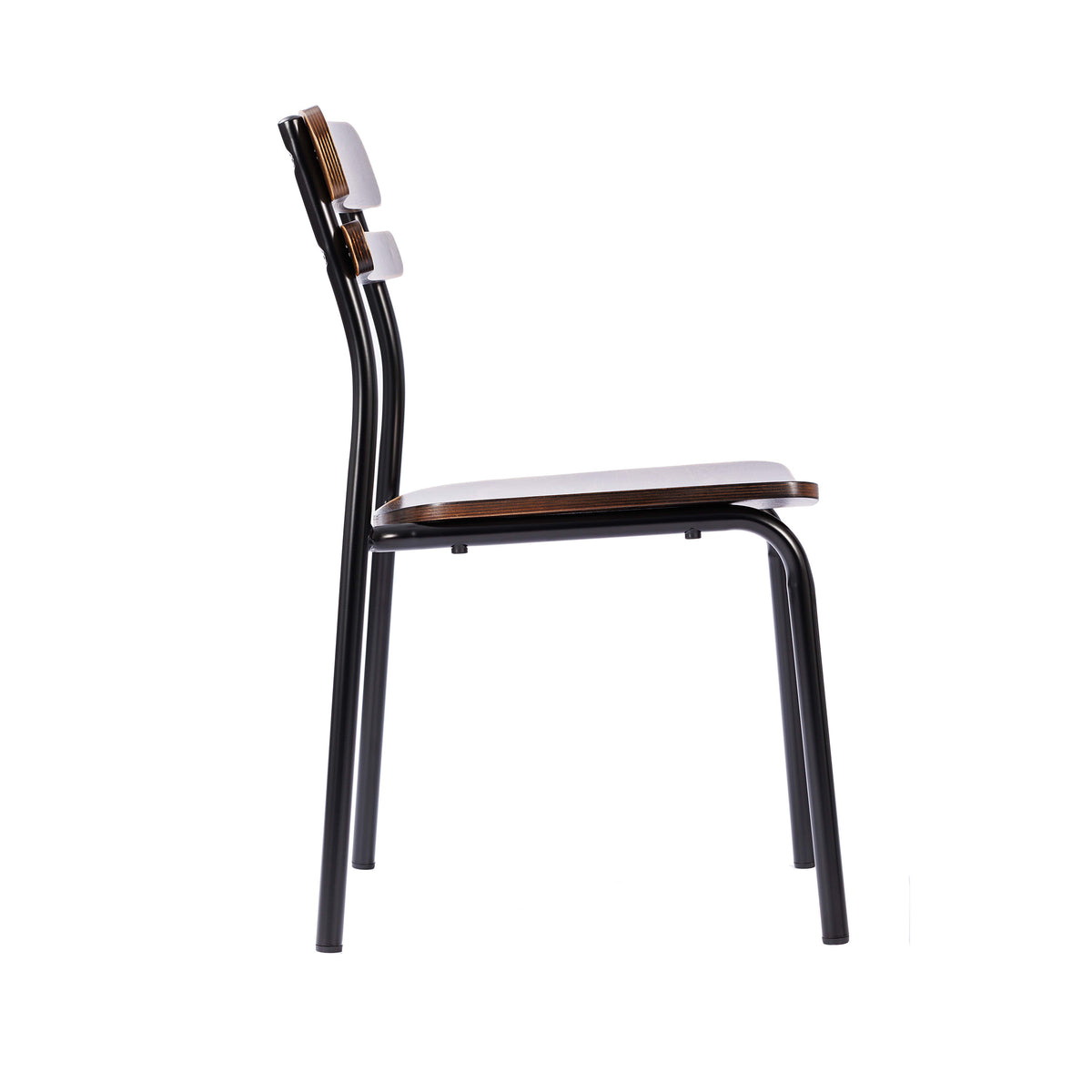 Antique Copper |#| 2PK Commercial Solid Wood Dining Chair with Blk Frame and Antique Copper Finish