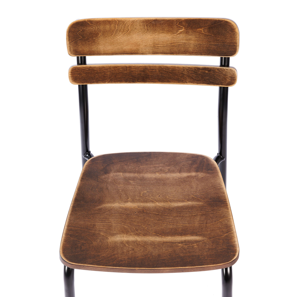 Antique Copper |#| 2PK Commercial Solid Wood Dining Chair with Blk Frame and Antique Copper Finish