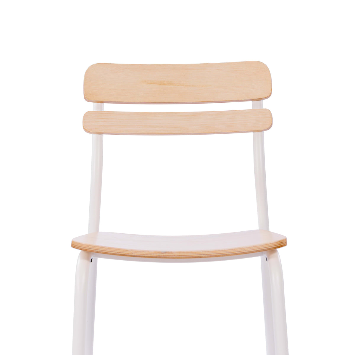 Antique White |#| 2PK Commercial Solid Wood Dining Chair with White Frame and Antique White Finish