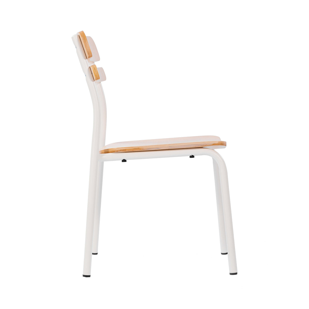Antique White |#| 2PK Commercial Solid Wood Dining Chair with White Frame and Antique White Finish