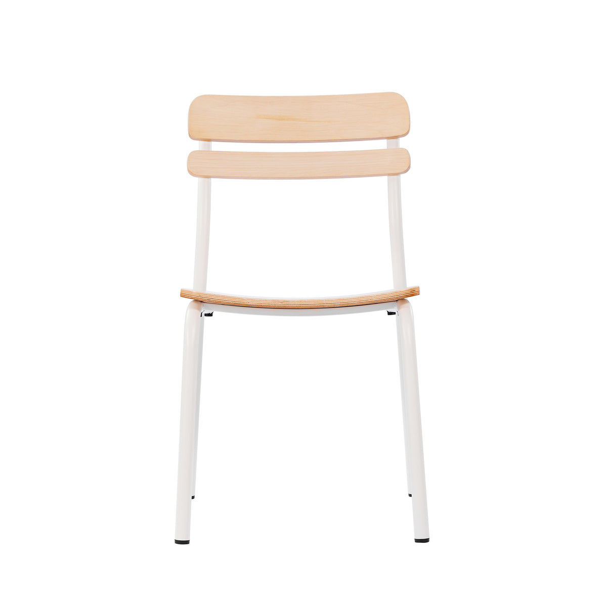 Antique White |#| 2PK Commercial Solid Wood Dining Chair with White Frame and Antique White Finish