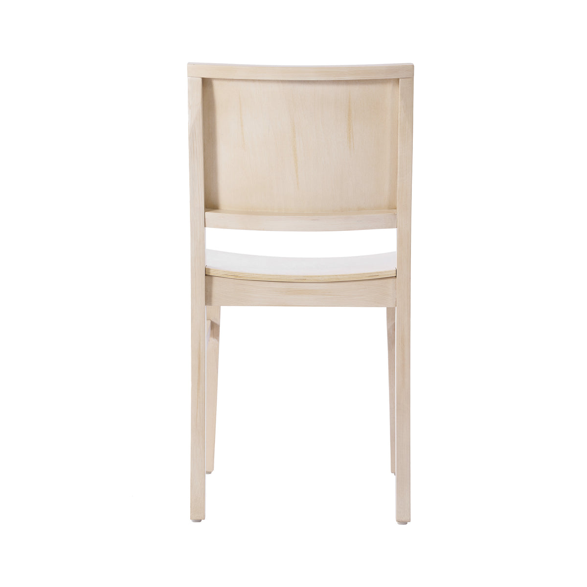 Antique White |#| 2 Pack Commercial Solid Wood Dining Chair with Curved Backrest in Antique White