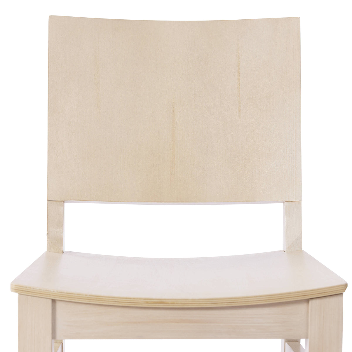 Antique White |#| 2 Pack Commercial Solid Wood Dining Chair with Curved Backrest in Antique White