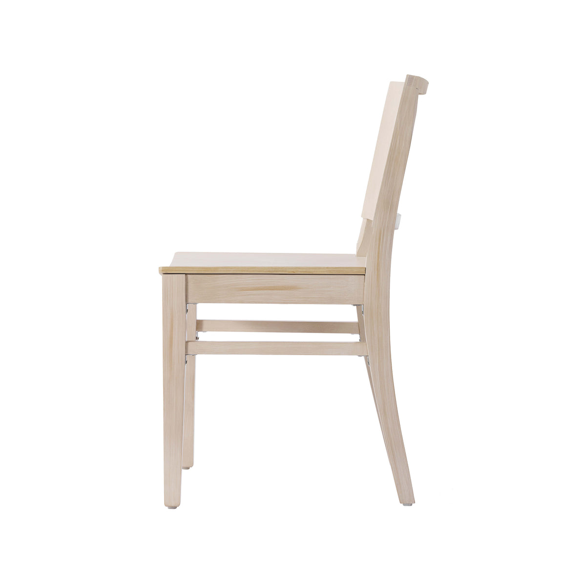 Antique White |#| 2 Pack Commercial Solid Wood Dining Chair with Curved Backrest in Antique White