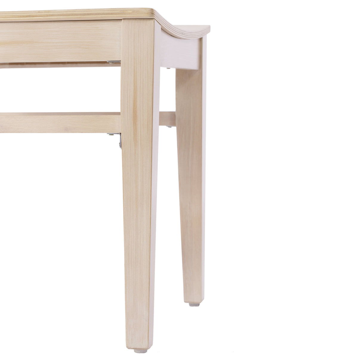 Antique White |#| 2 Pack Commercial Solid Wood Dining Chair with Curved Backrest in Antique White
