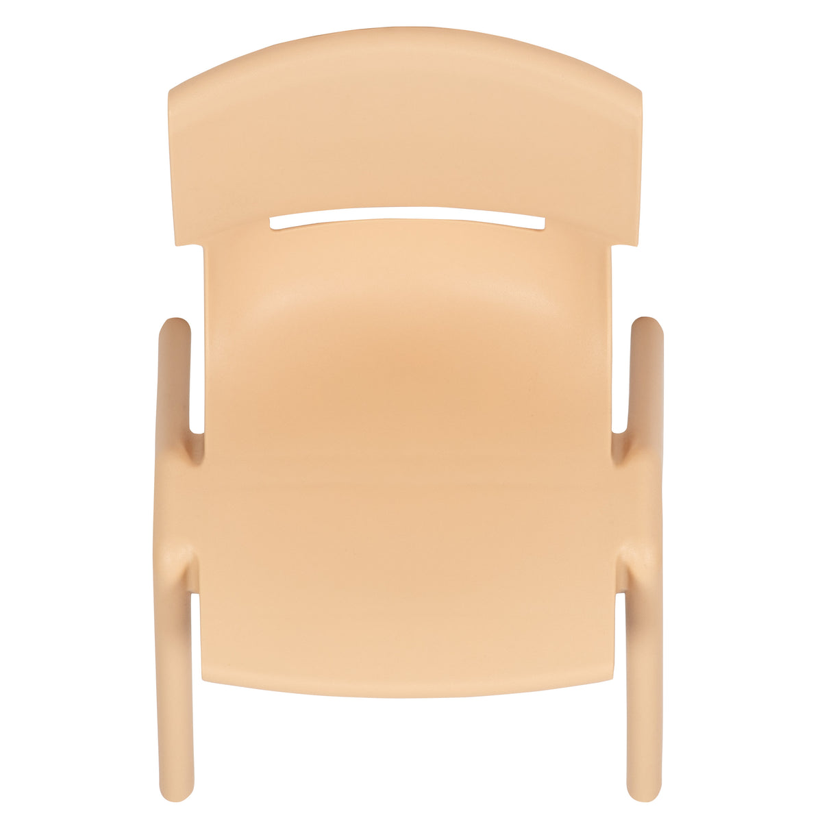Natural |#| 2 Pack Natural Plastic Stackable School Chair with 12"H Seat, Preschool Seating