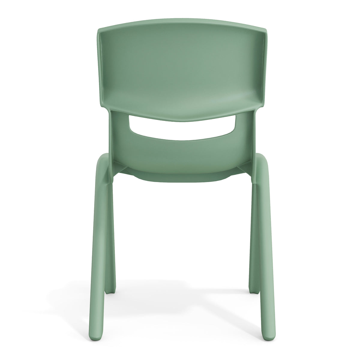 Sage |#| Set of 2 Plastic Stacking School Chairs with 12" Seat Height in Sage