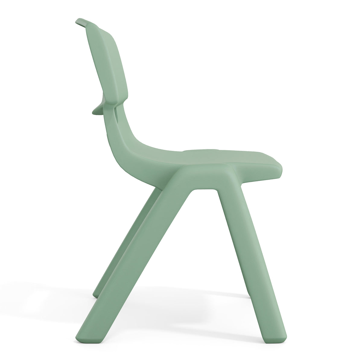 Sage |#| Set of 2 Plastic Stacking School Chairs with 12" Seat Height in Sage
