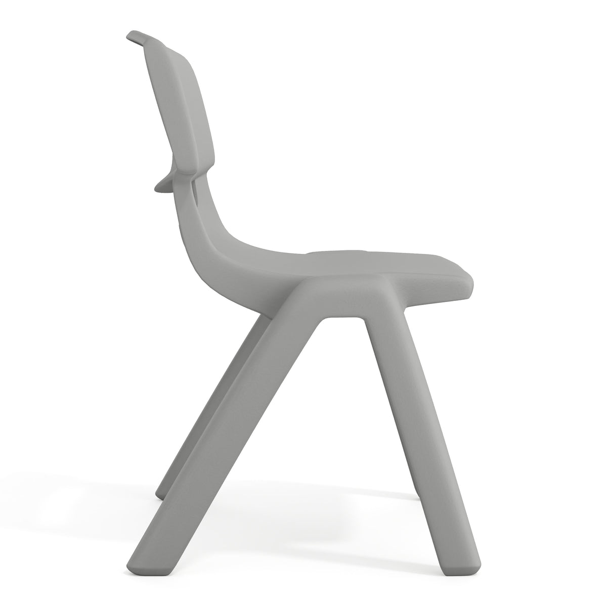 Soft Gray |#| Set of 2 Plastic Stacking School Chairs with 12" Seat Height in Soft Gray