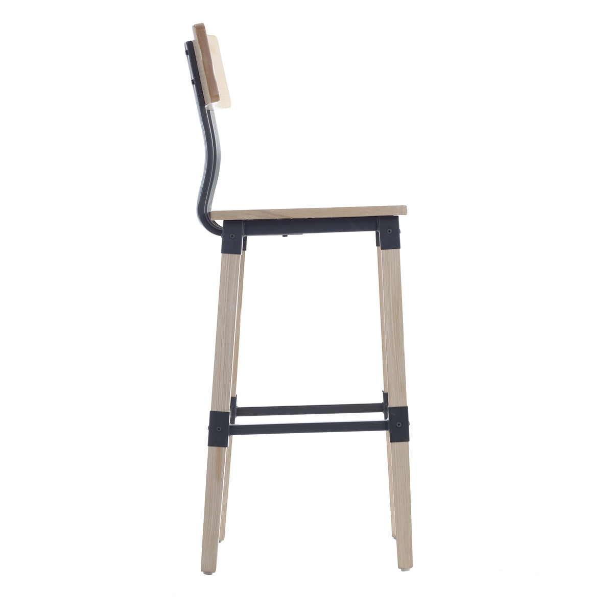 Antique White |#| 2 Pack Commercial Rustic Antique White Industrial Style Wood Dining Barstool