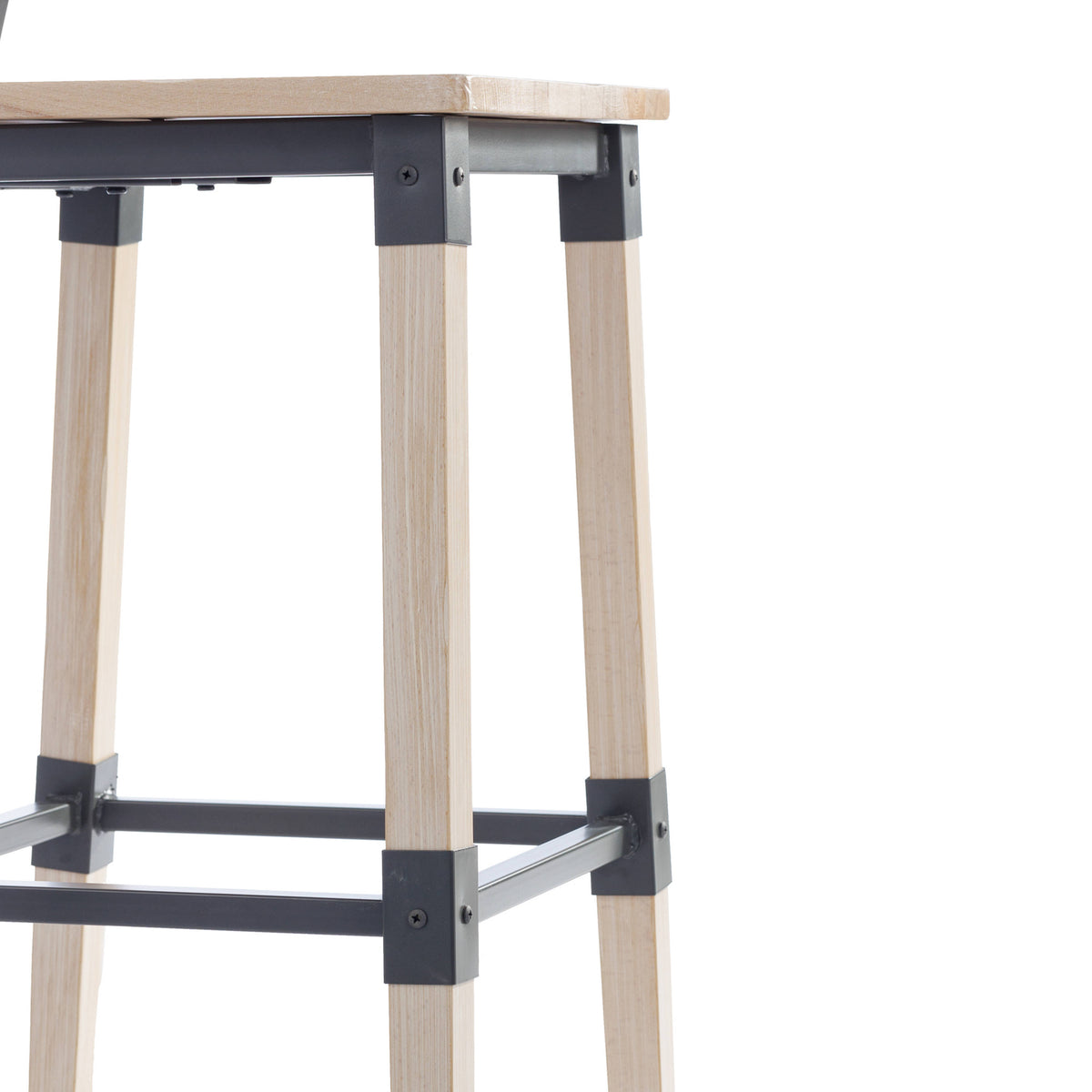 Antique White |#| 2 Pack Commercial Rustic Antique White Industrial Style Wood Dining Barstool