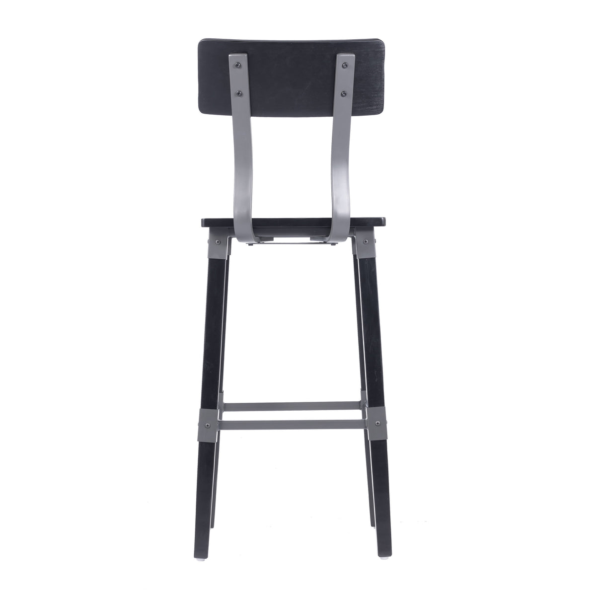 Black |#| 2 Pack Commercial Rustic Black Industrial Style Wood Dining Barstool