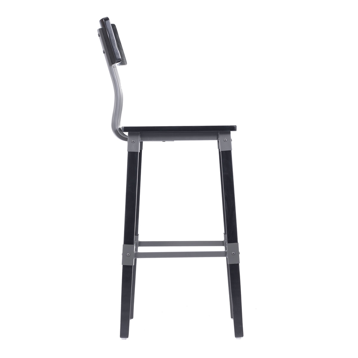 Black |#| 2 Pack Commercial Rustic Black Industrial Style Wood Dining Barstool