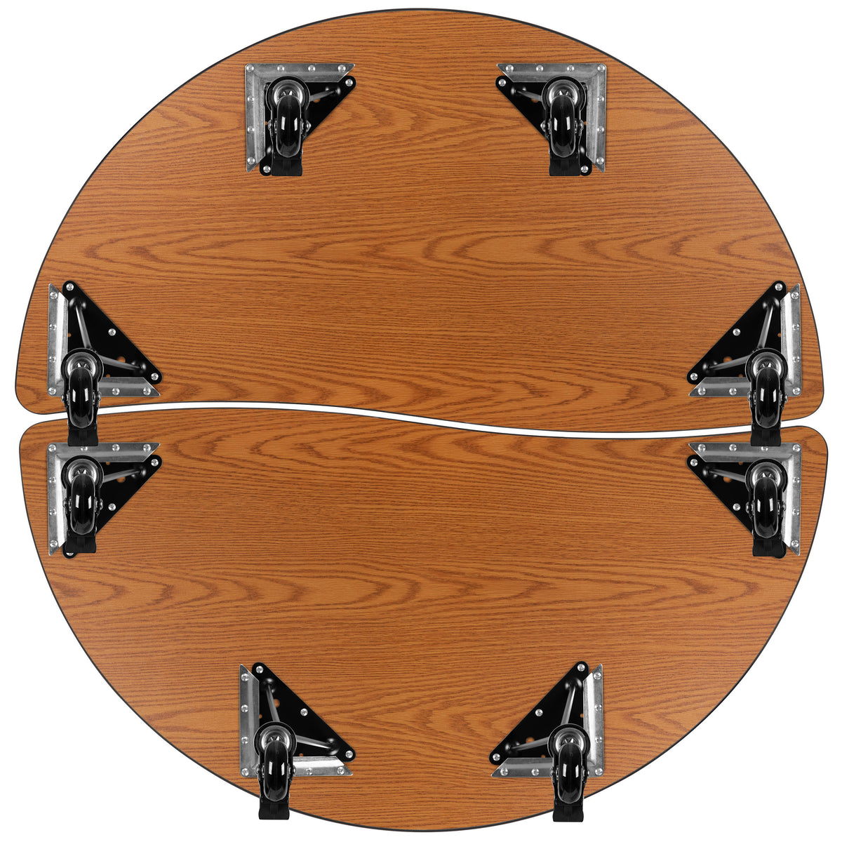 Grey Top/Black Frame |#| 2 Piece Mobile 47.5" Circle Flexible Grey Adjustable Activity Table Set