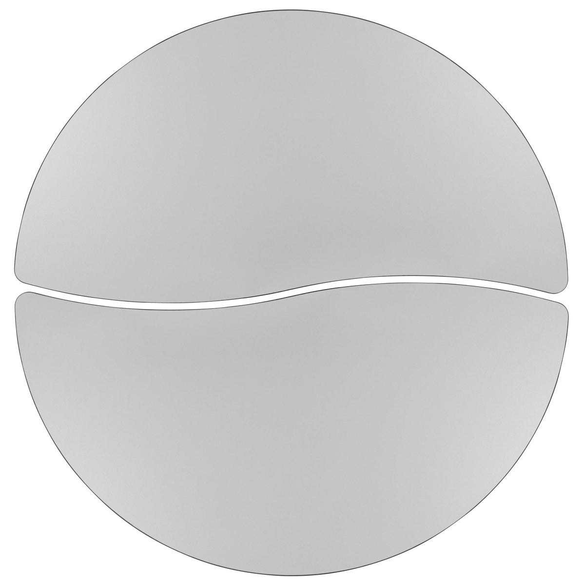 Grey Top/Black Frame |#| 2 Piece Mobile 60" Circle Flexible Grey Adjustable Activity Table Set