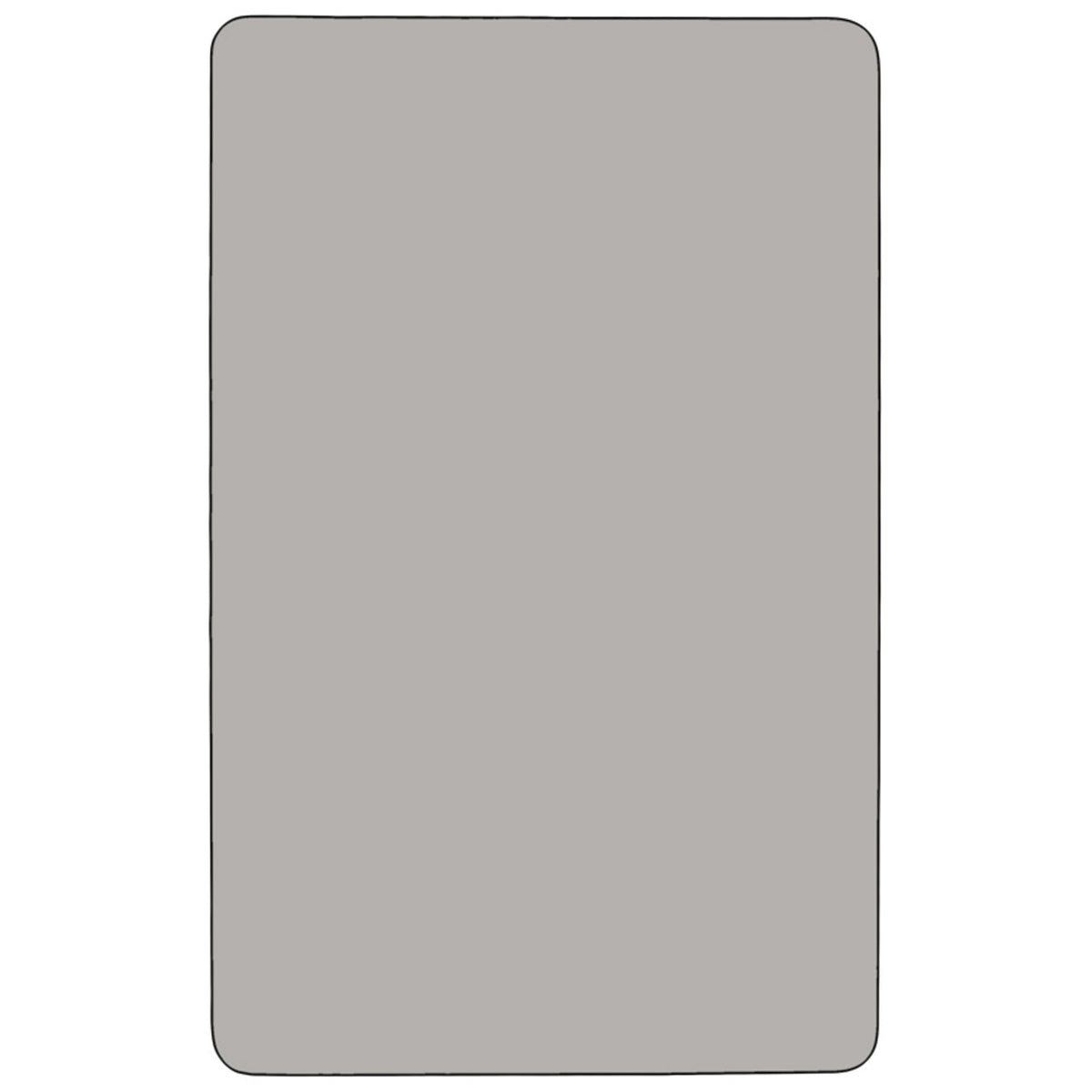 Gray Top/Black Frame |#| 30"W x 60"L Rectangular Grey HP Laminate Activity Table - Height Adjustable Legs