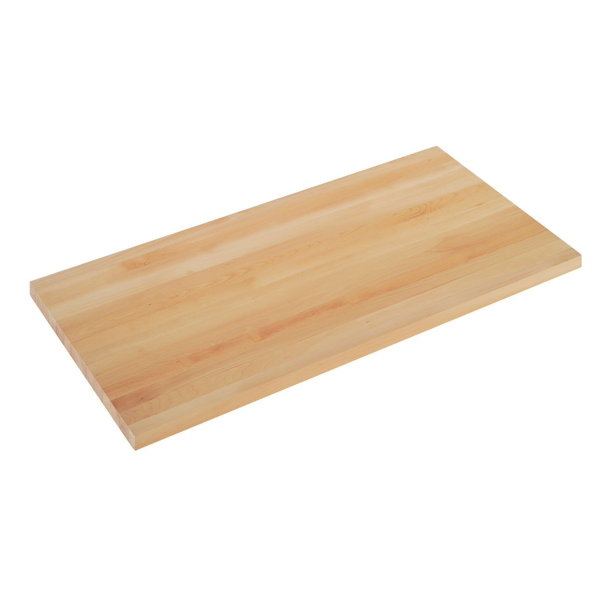 Natural |#| 30x60 Commercial Solid Wood Tabletop with Support Bars for Indoor Use-Natural