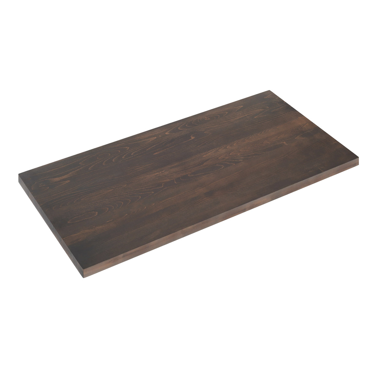 Dark Brown |#| 30x60 Commercial Solid Wood Tabletop with Support Bars for Indoor Use-Dark Brown