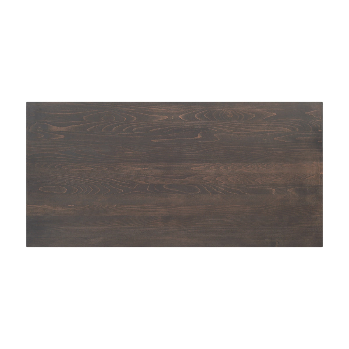 Dark Brown |#| 30x60 Commercial Solid Wood Tabletop with Support Bars for Indoor Use-Dark Brown
