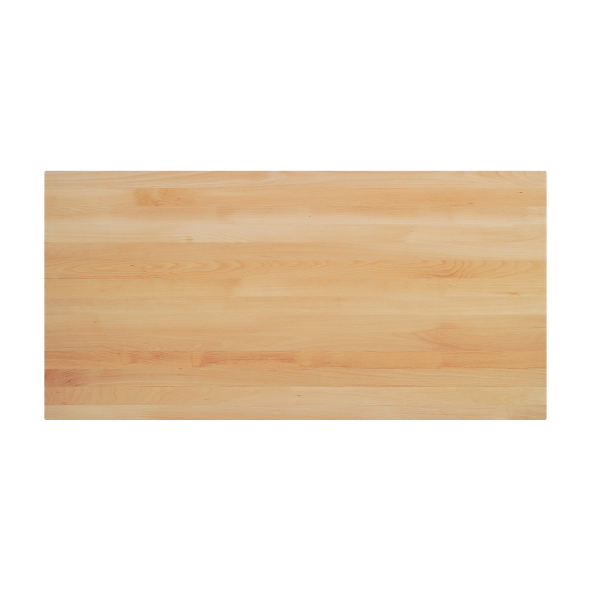 Natural |#| 30x60 Commercial Solid Wood Tabletop with Support Bars for Indoor Use-Natural