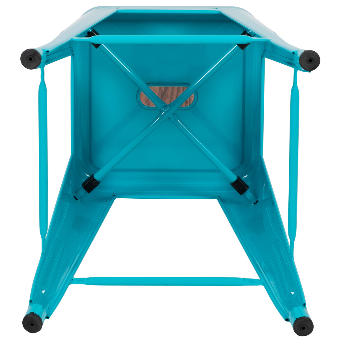 Teal |#| 4 Pack 30" High Metal Indoor Bar Stool - Stackable Stool, Teal