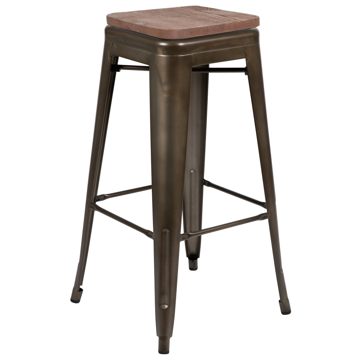 Gun Metal |#| 4 Pack 30" High Metal Indoor Bar Stool - Stackable Stool, Gun Metal Gray