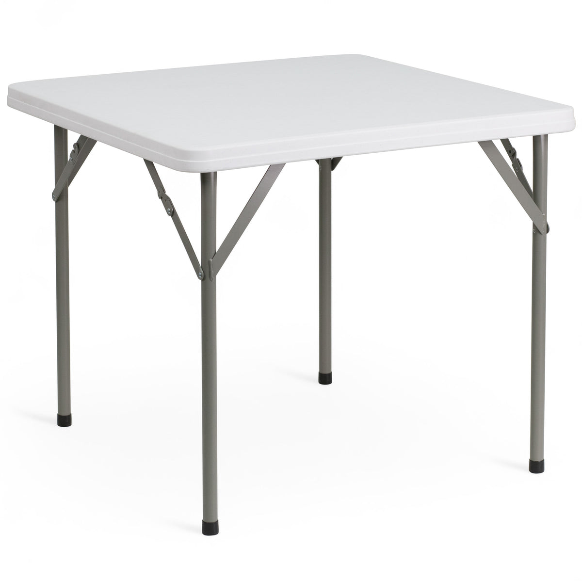 34.25" Square Granite White Plastic Folding Table - Event Folding Table