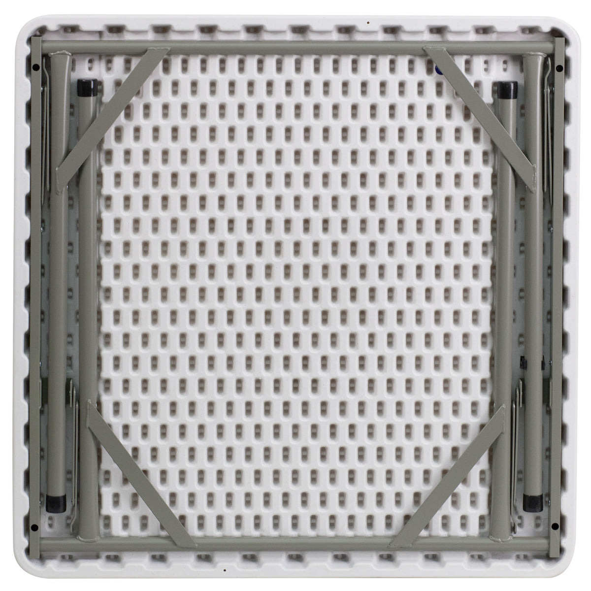 34.25" Square Granite White Plastic Folding Table - Event Folding Table