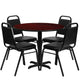 Mahogany Top/Black Vinyl Seat