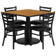 Natural Top/Black Vinyl Seat