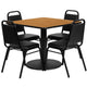 Natural Top/Black Vinyl Seat