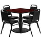 Mahogany Top/Black Vinyl Seat