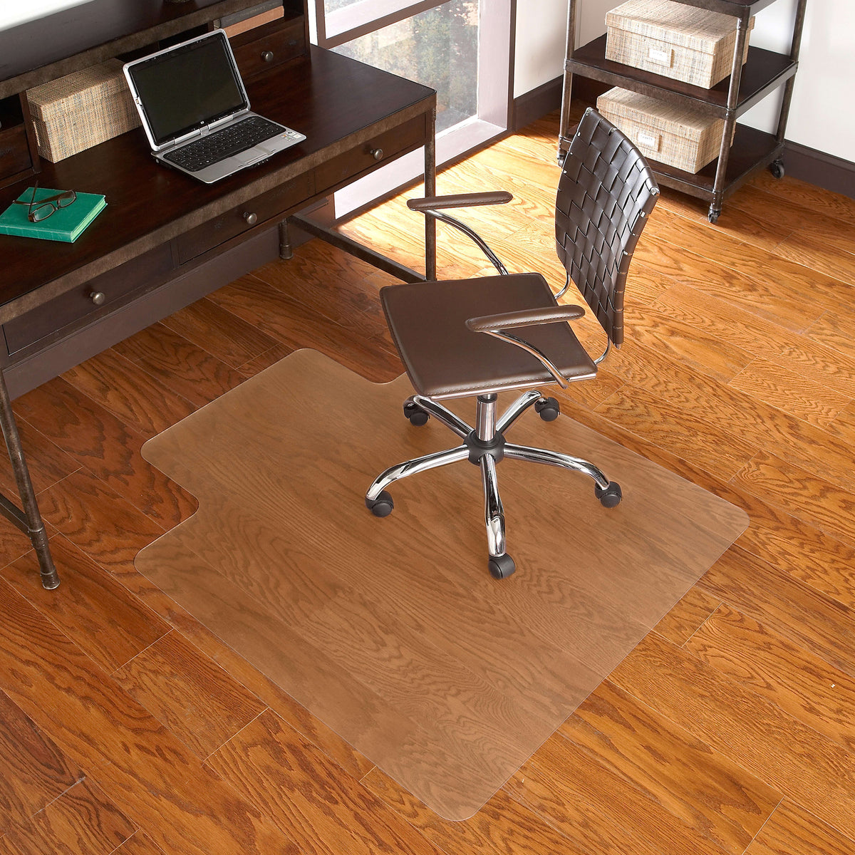 36"x 48" Hard Floor Chair Mat w/ Lip-Scuff Resistant Top & Patterned Underside