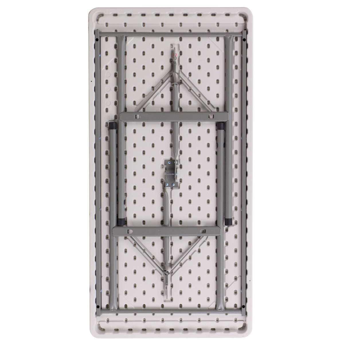 4-Foot Granite White Plastic Folding Table - Banquet / Event Folding Table