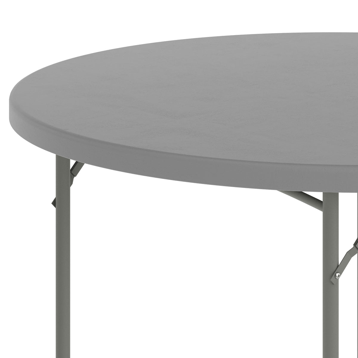 Gray |#| 4FT. Round Granite Dark Gray Plastic Folding Table-Banquet / Event Folding Table