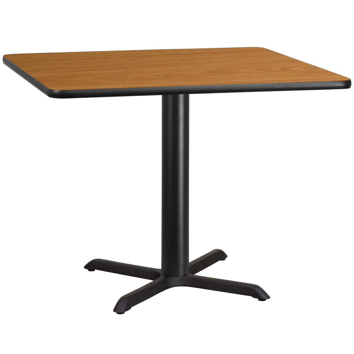 Natural |#| 42" Square Natural Laminate Table Top with 33" x 33" Table Height Base