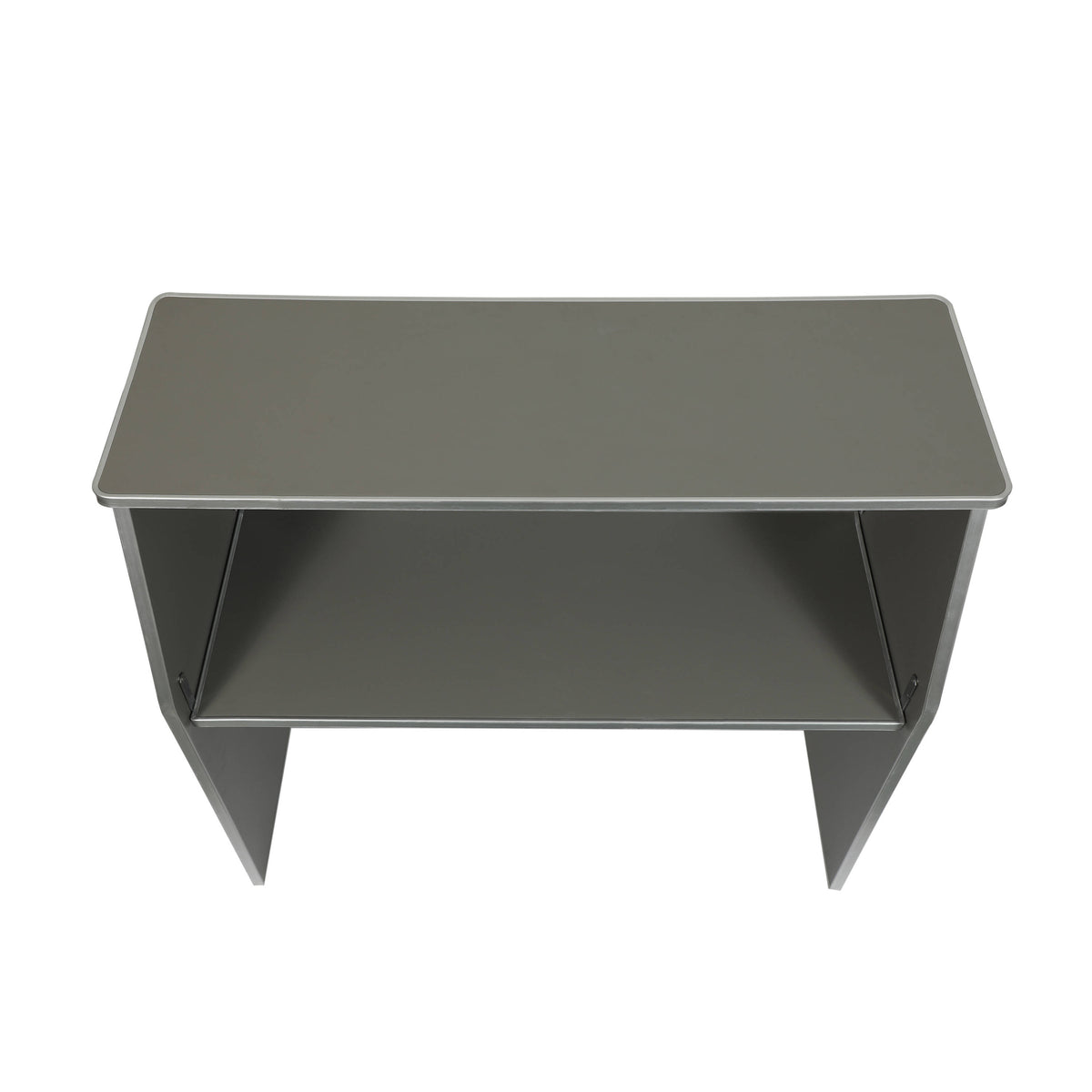 Gray |#| 4' Slate Gray Laminate Foldable Portable Event Bar - Catering/Bartender Bar