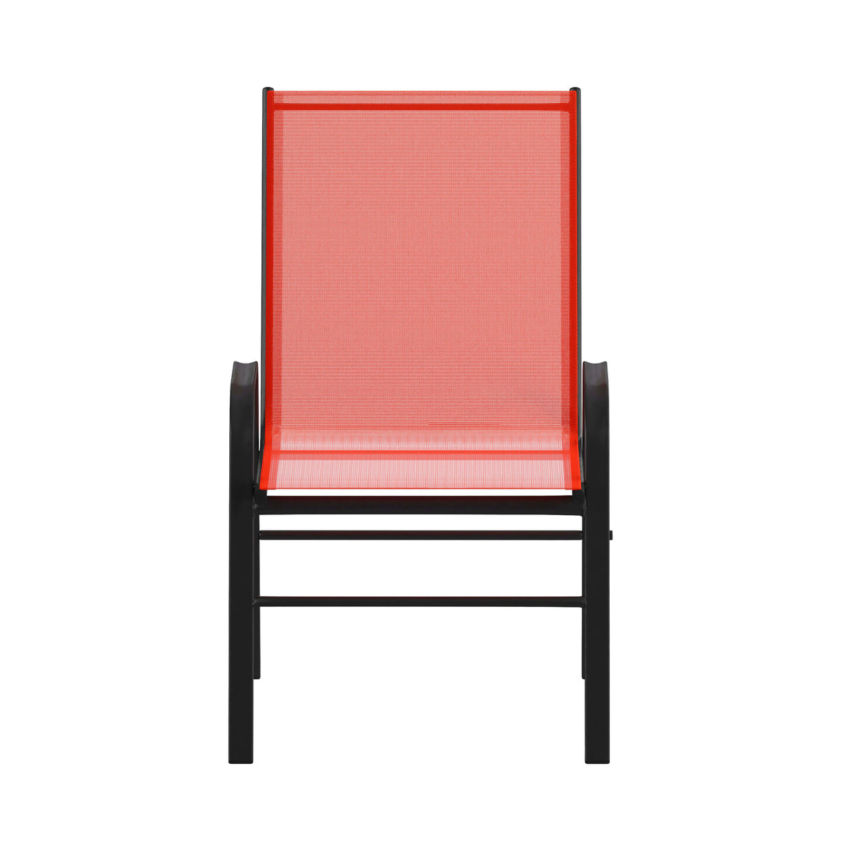 Red |#| 4 Pack Red Outdoor Stack Chair with Flex Comfort Material - Patio Stack Chair