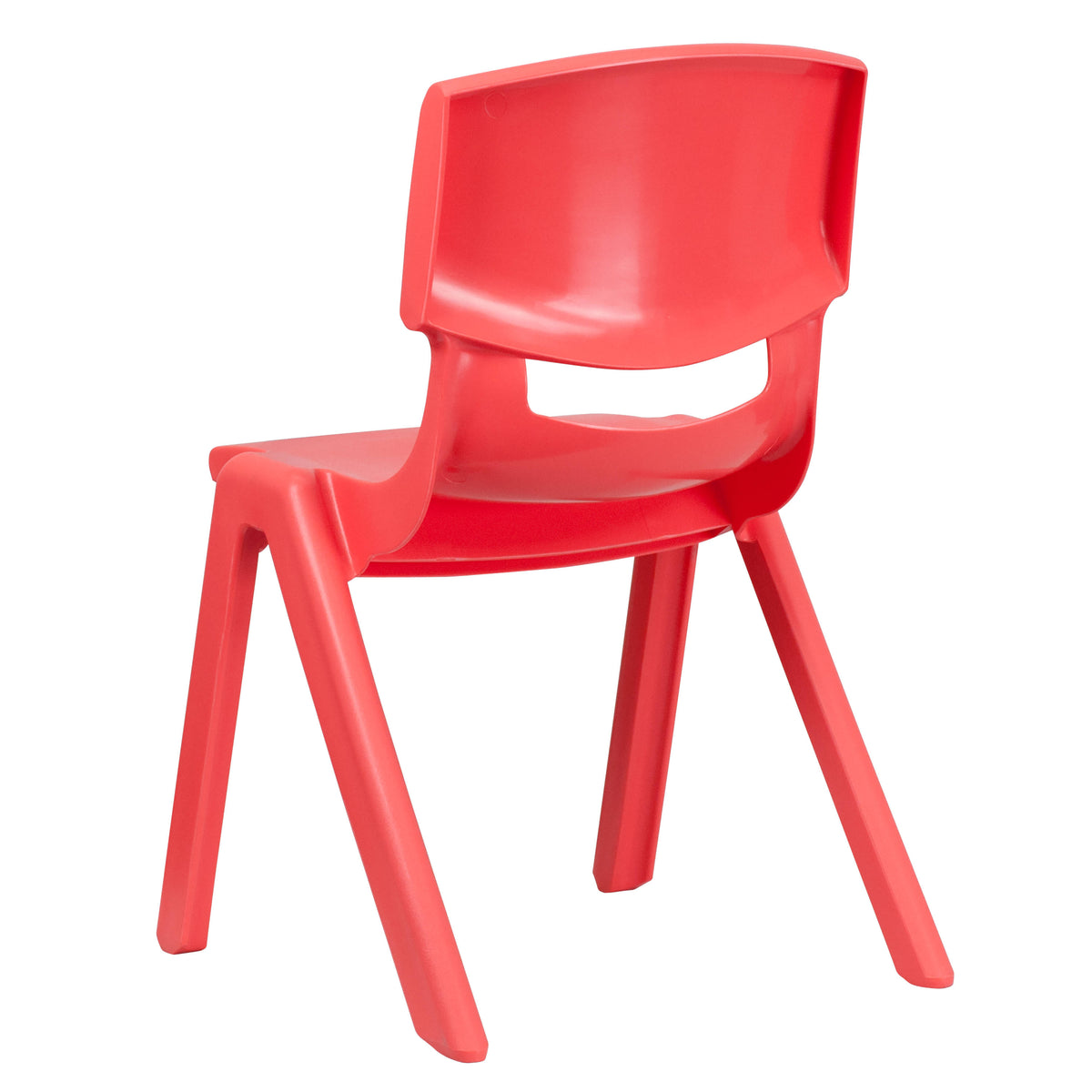 Red |#| 4 Pack Red Plastic Stack School Chair with 15.5"H Seat, 3rd-7th School Chair