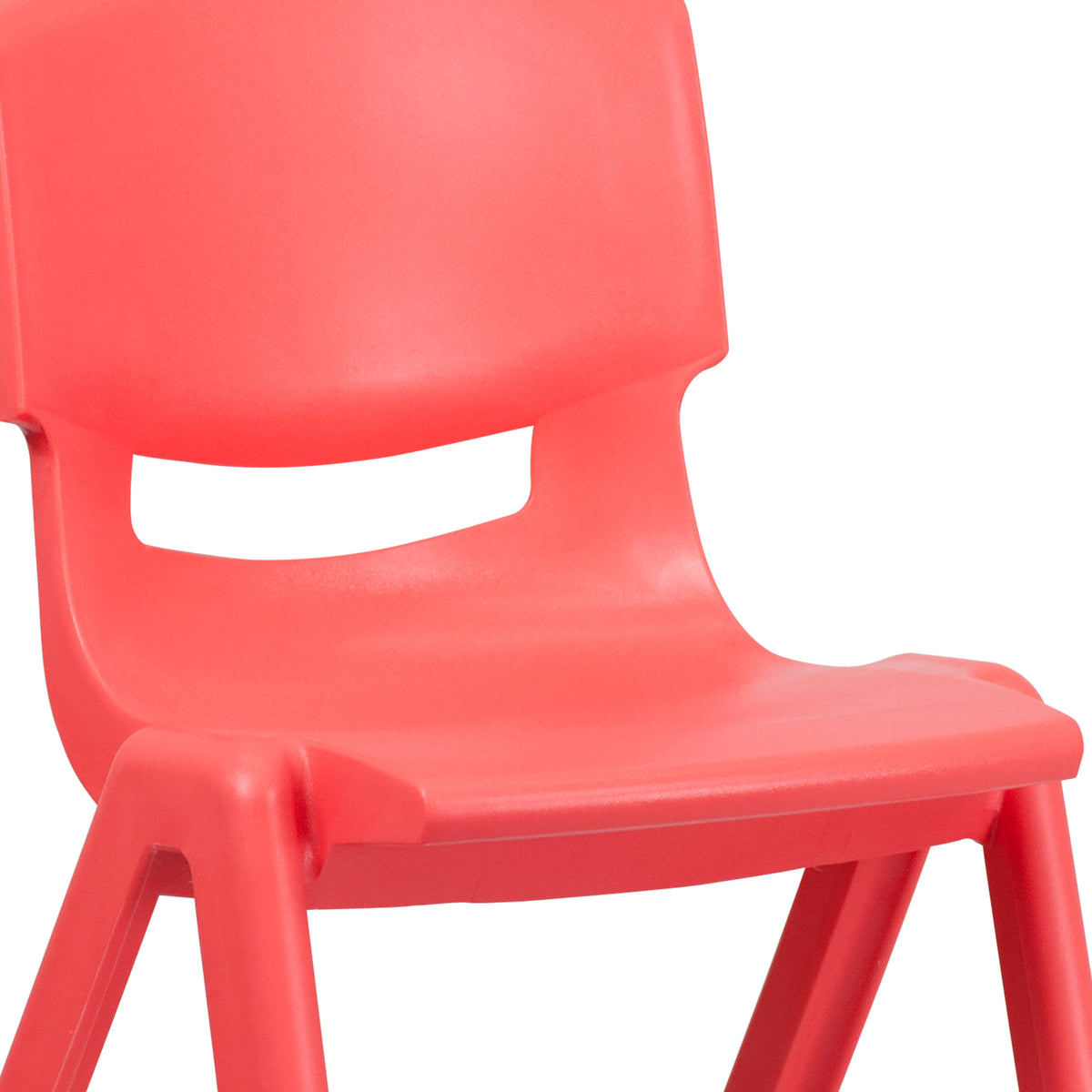 Red |#| 4 Pack Red Plastic Stack School Chair with 15.5"H Seat, 3rd-7th School Chair