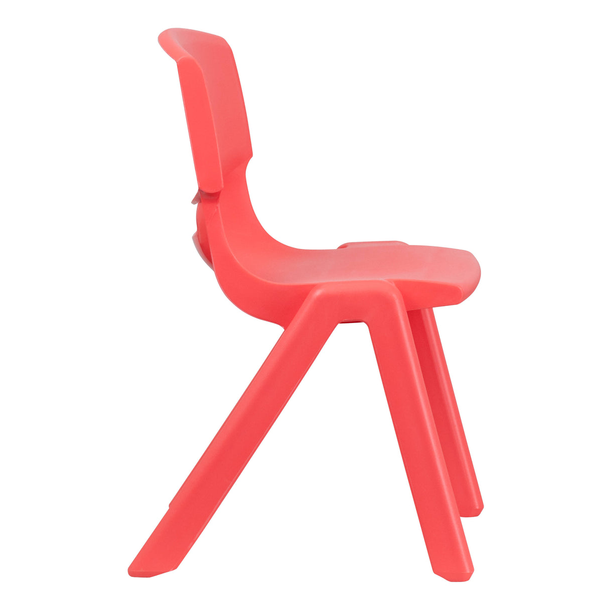 Red |#| 4 Pack Red Plastic Stack School Chair with 15.5"H Seat, 3rd-7th School Chair