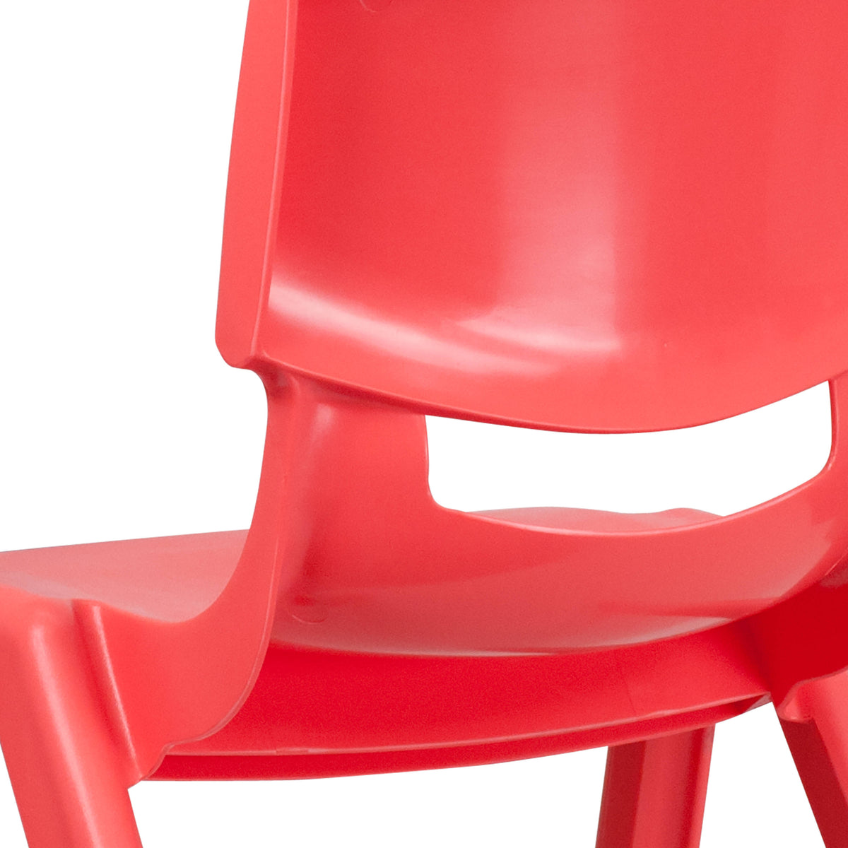 Red |#| 4 Pack Red Plastic Stack School Chair with 15.5"H Seat, 3rd-7th School Chair