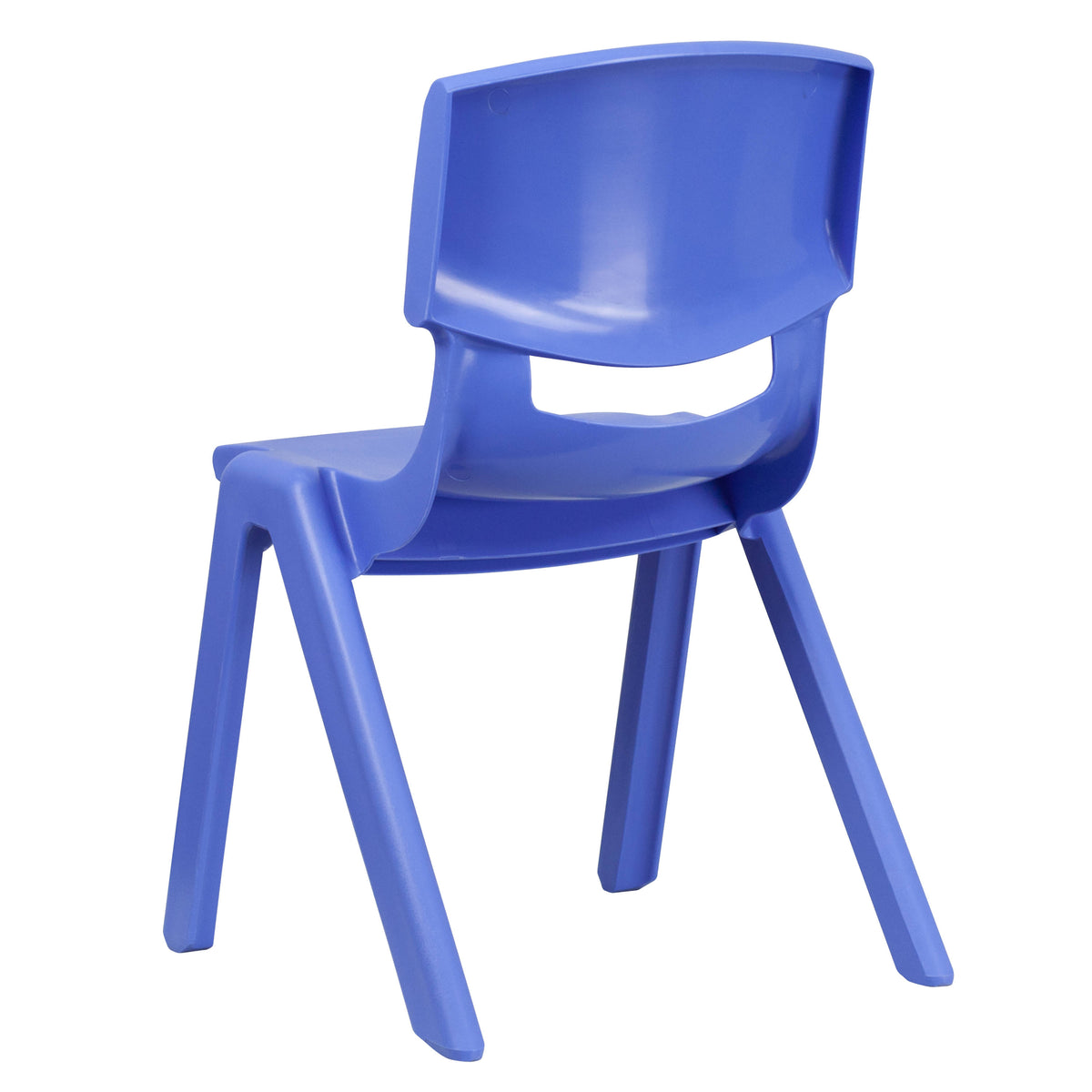 Blue |#| 4 Pack Blue Plastic Stack School Chair with 15.5"H Seat, 3rd-7th School Chair