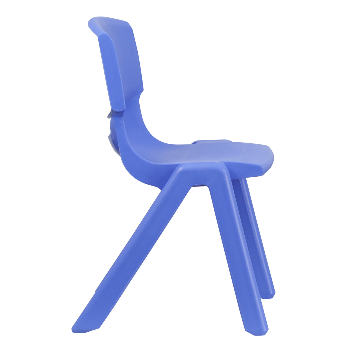 Blue |#| 4 Pack Blue Plastic Stack School Chair with 15.5"H Seat, 3rd-7th School Chair